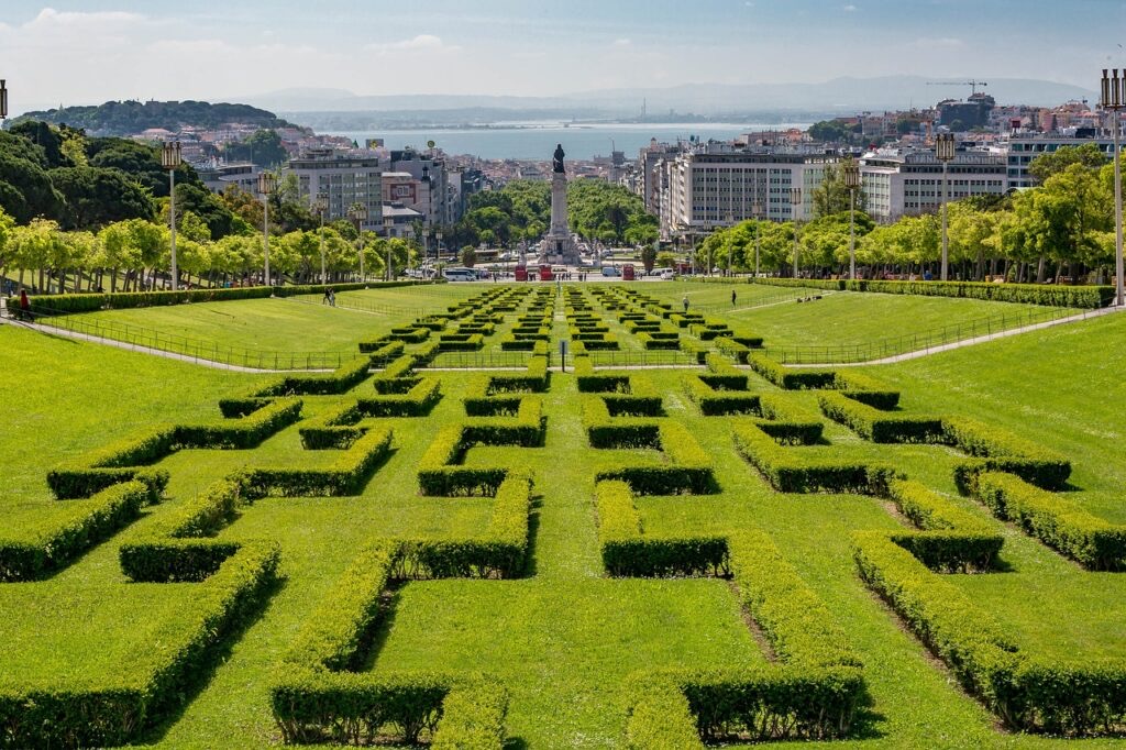 Edward VII Park in Lisbon, Portugal
